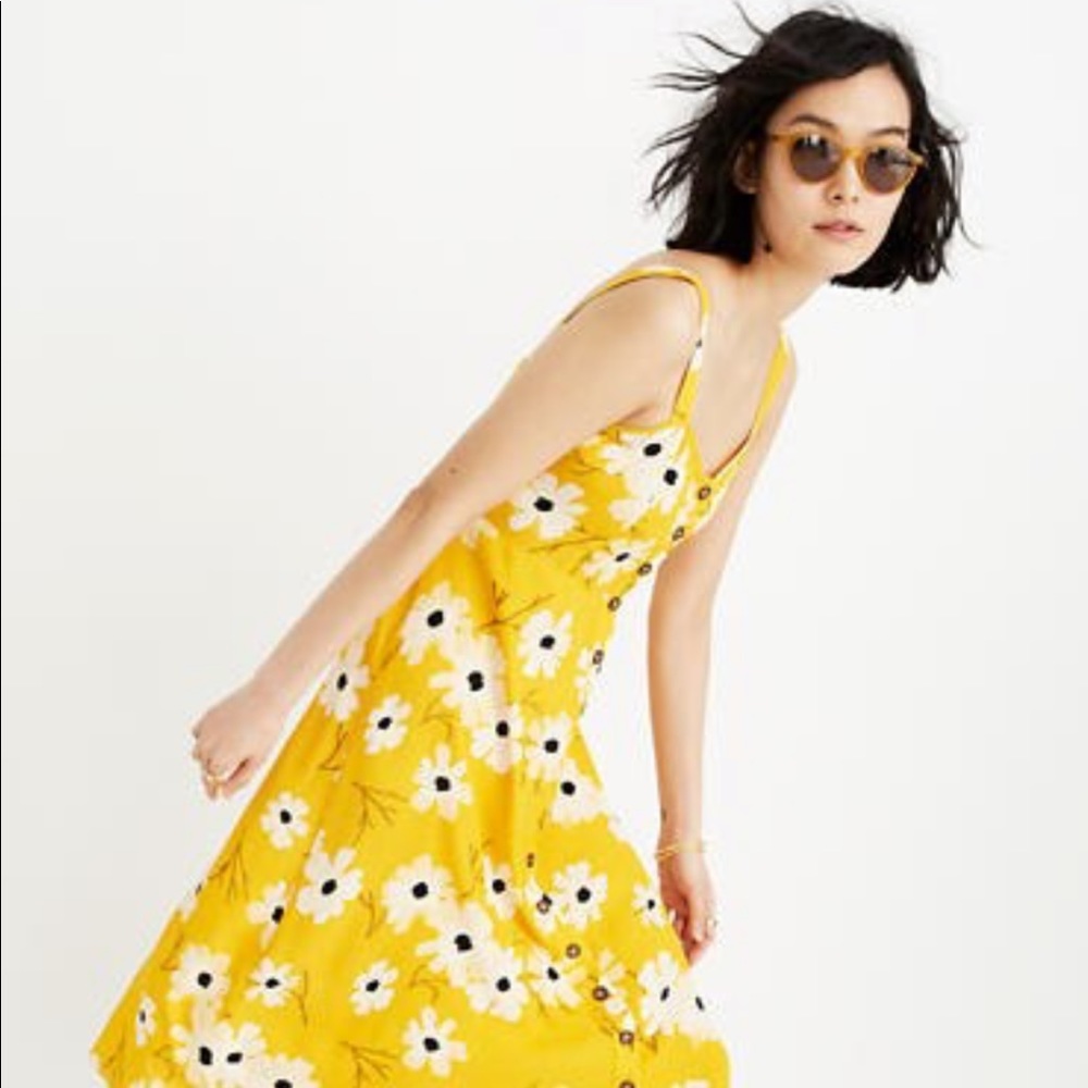 Madewell Ikat Floral  Midi Dress